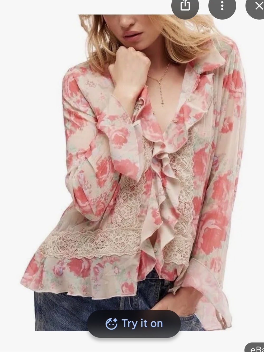 Free People Bad at Love Blouse - Picture 3 of 13